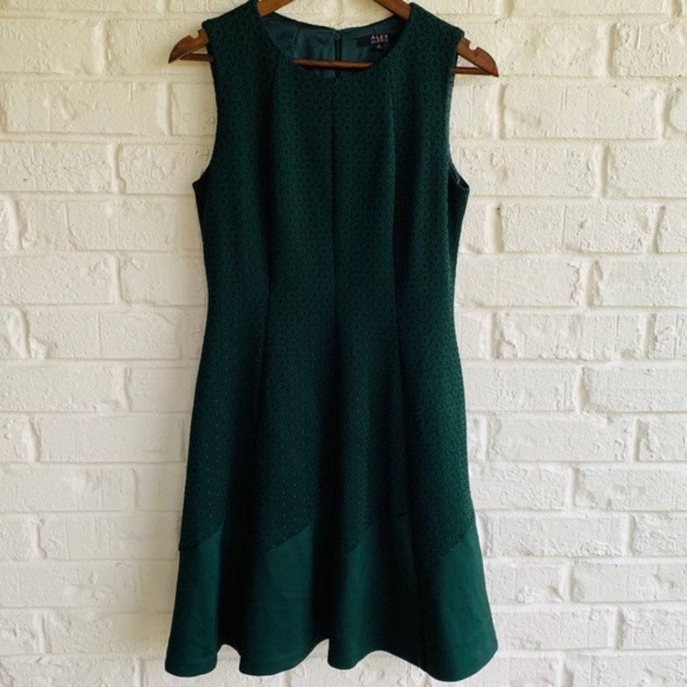 Alex Marie Dark Green Sleeveless Dress